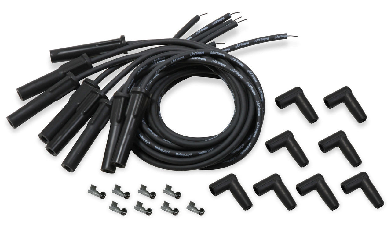 Holley Spark Plug Wire Set Univ GM LS Cut to Fit - Black 561-113