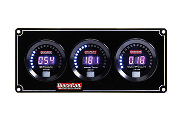 Quickcar Racing Products Digital 3-Gauge Panel OP/WT/WP 67-3016