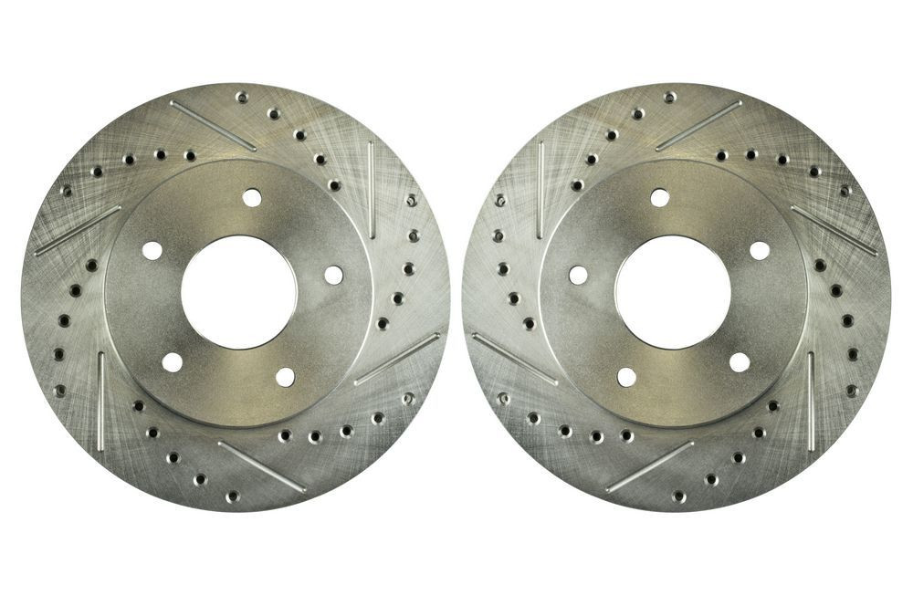 Right Stuff Detailing Rear Rotor Drilled and S lotted Zinc Washed Pr. BR25ZDC