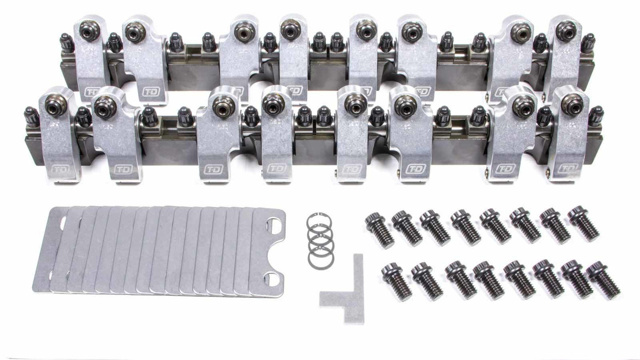 T and D Machine SBC Shaft Rocker Arm Kit - 1.6/1.5 Ratio 2217-160/150