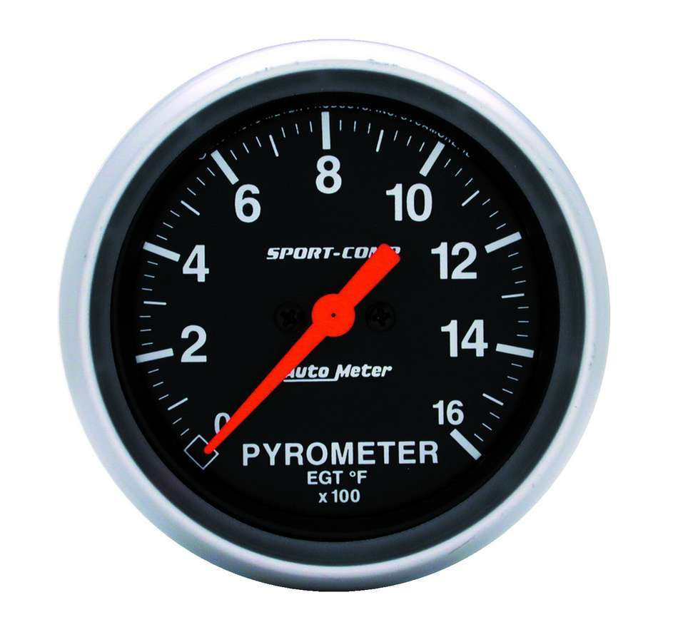 Autometer 2-5/8in S/C EGT Pyrometer Kit 0-1600 3544