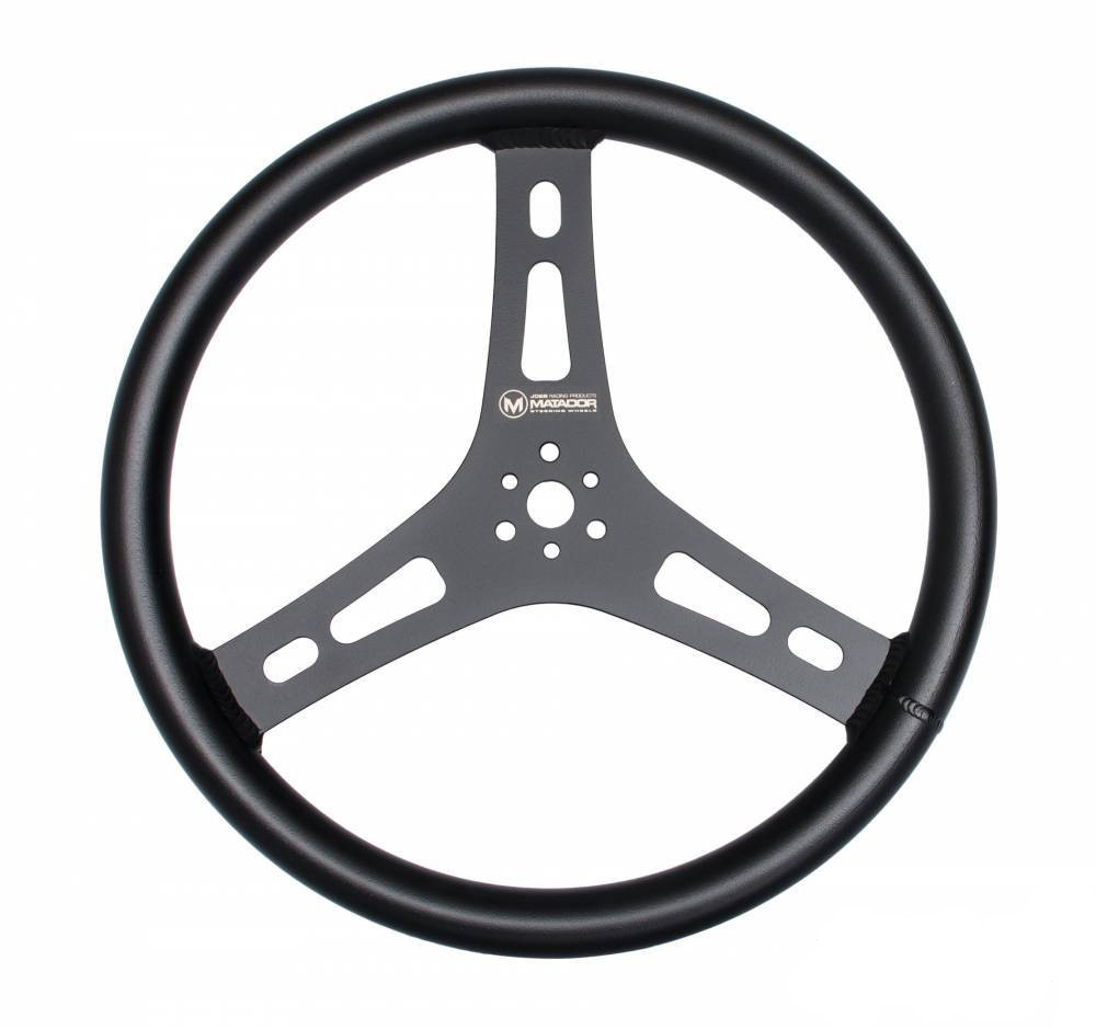 Joes Racing Products Matador Steering Wheel Black 15in Flat 13550-B
