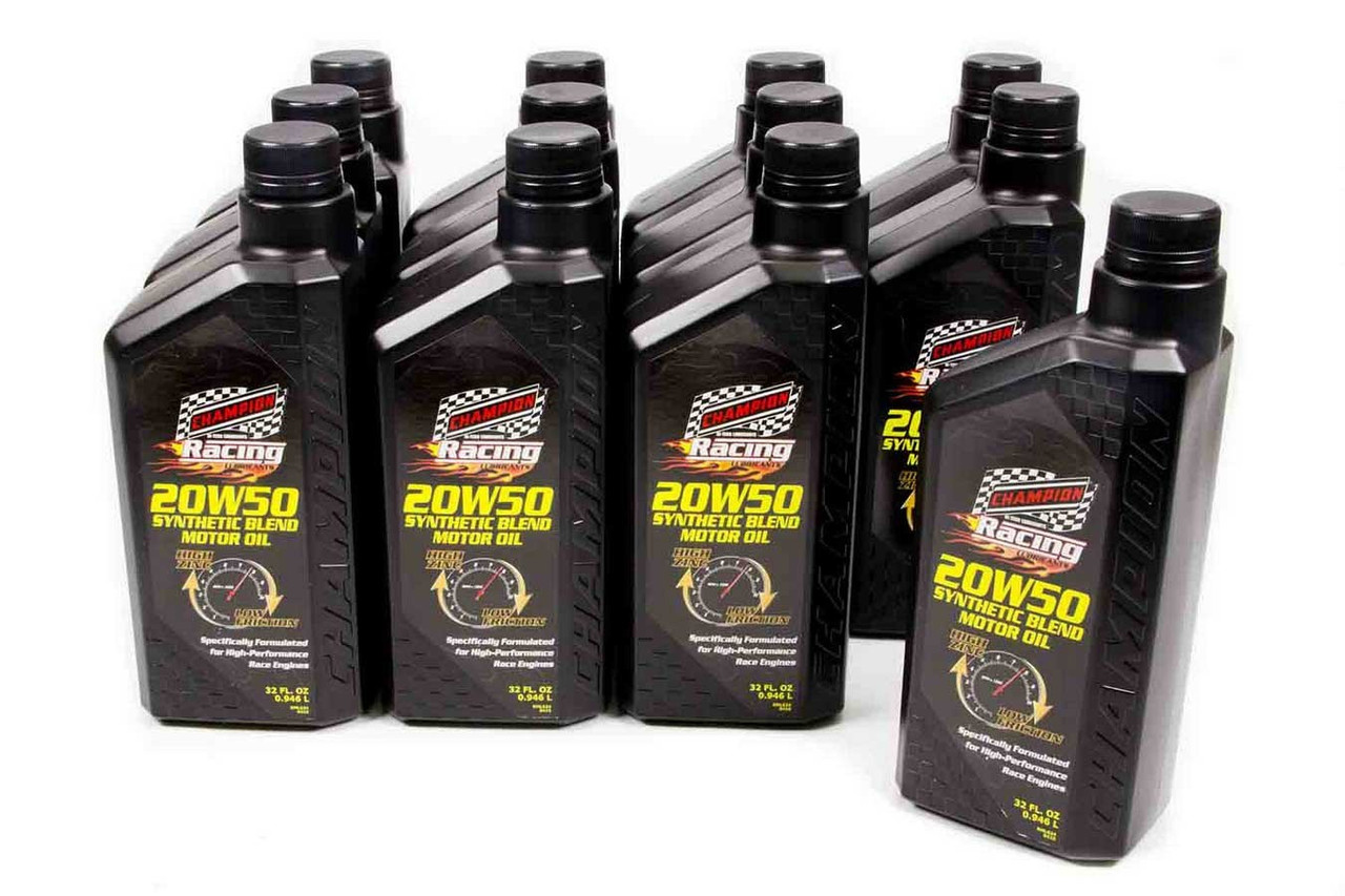 Champion Brand 20w50 Synthetic Racing Oil 12x1Qt 4111H/12
