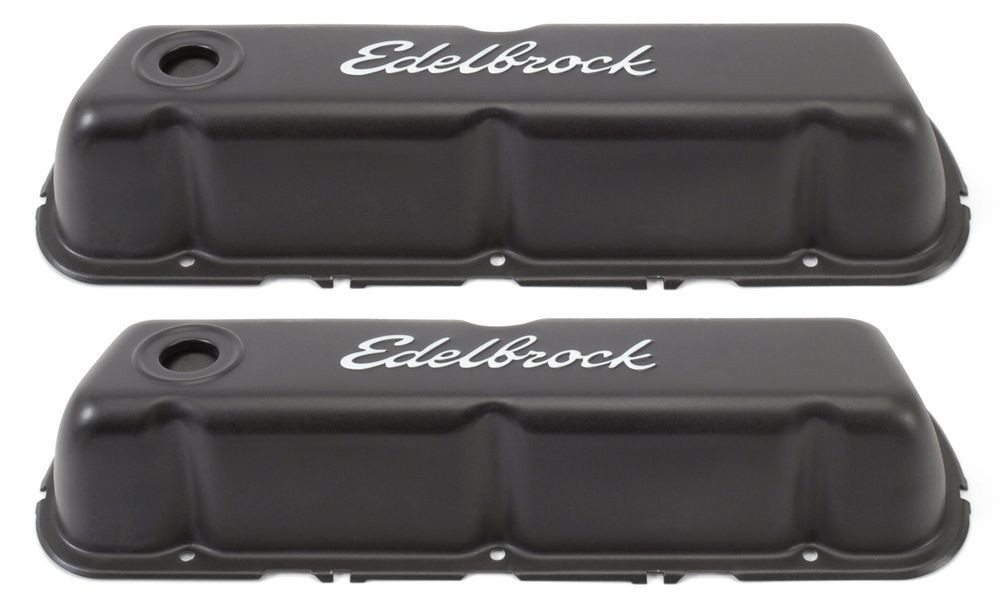 Edelbrock Valve Cover Kit SBF Signature Series Black 4603