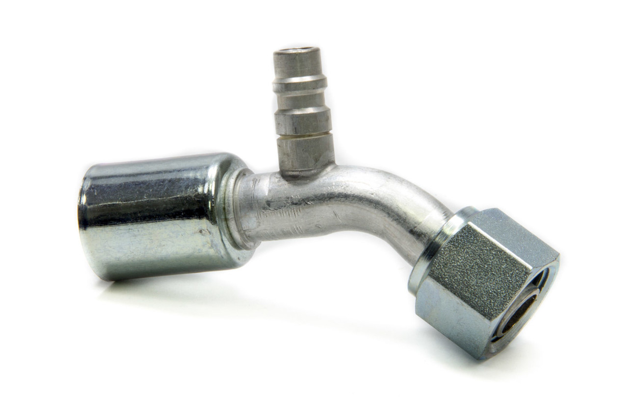 Vintage Air #10 45 Degree Barb O-Ring Fitting w/Port 35523-VUG