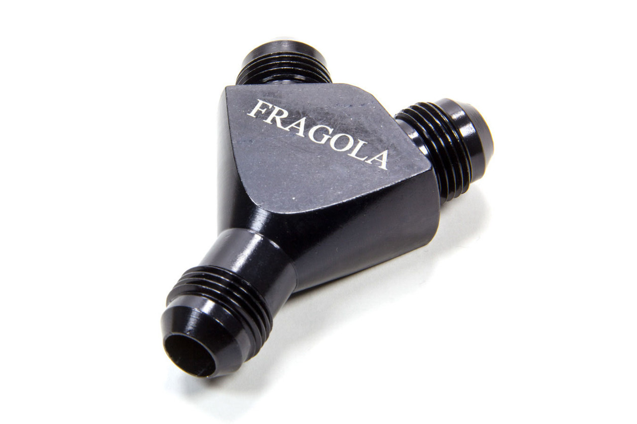 Fragola 8an Y-Male Fitting Black 900608-BL