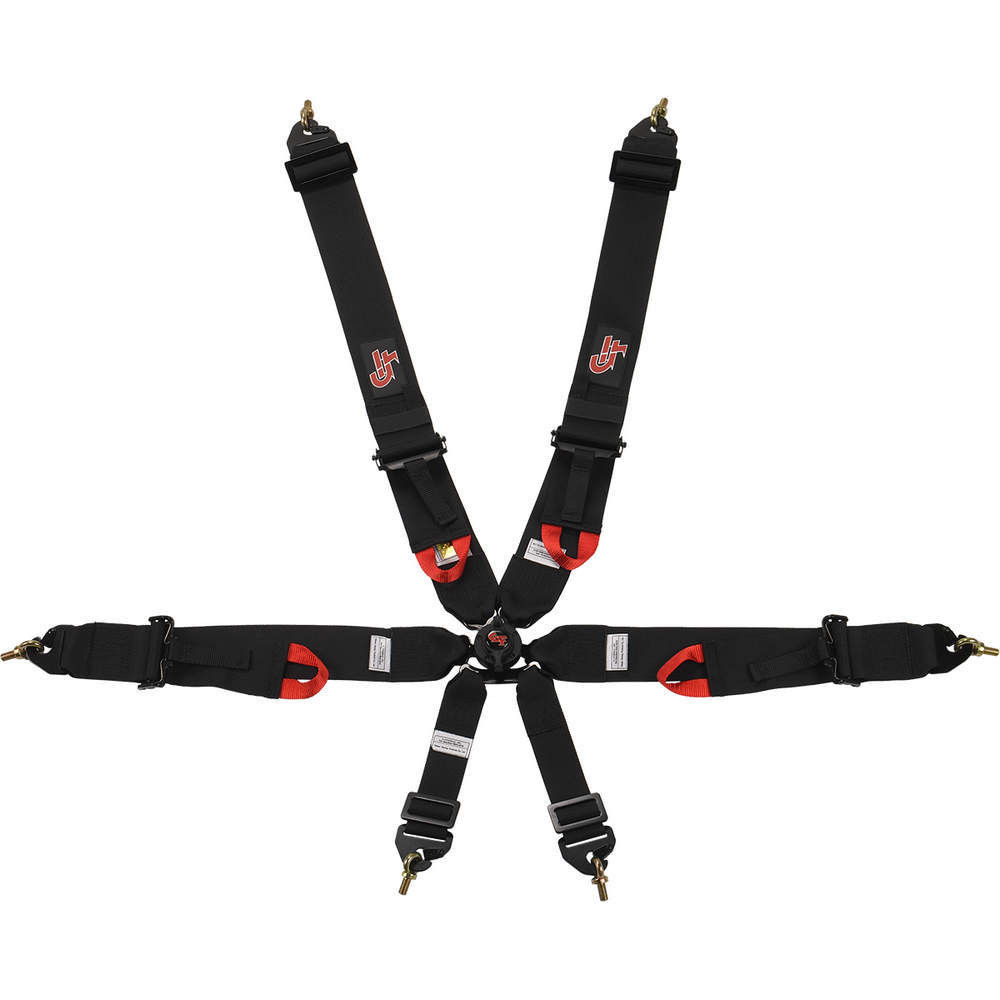G-Force 6pt Harness Camlock Indiv P/U Black FIA 7621BK