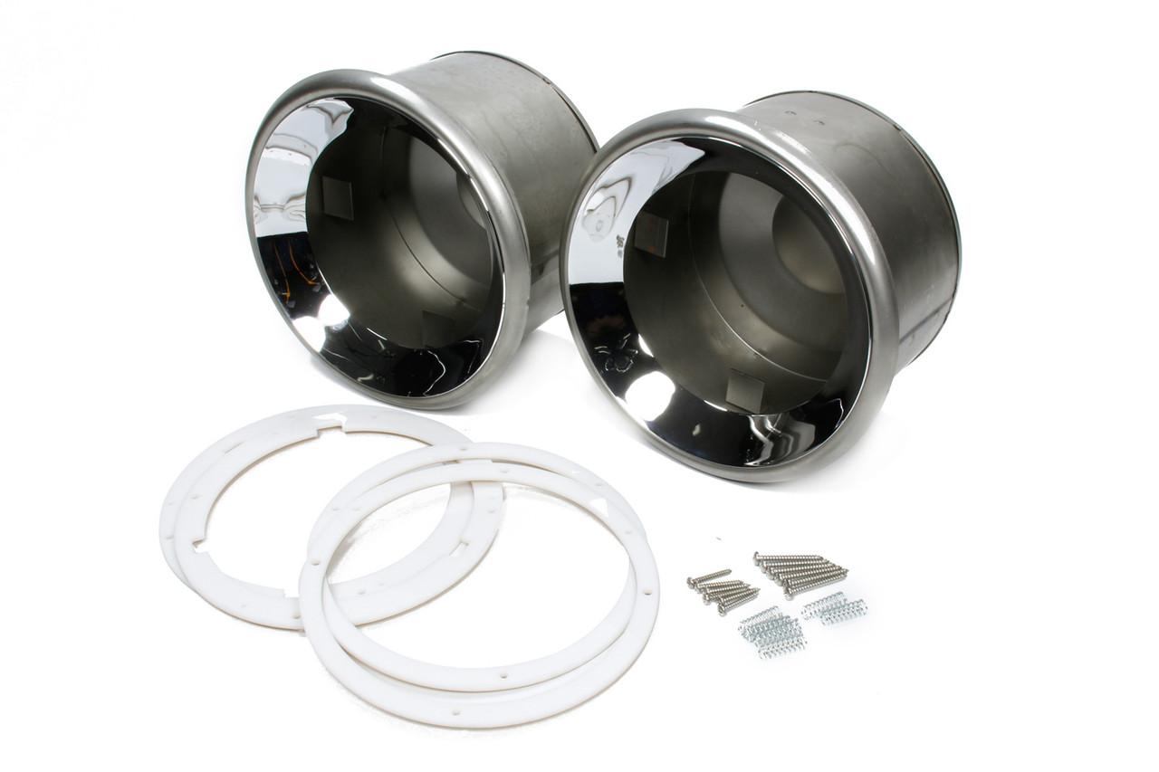 Hagan Street Rod Necessities Frenched Headlamp Set Chrome Plated' H4050C