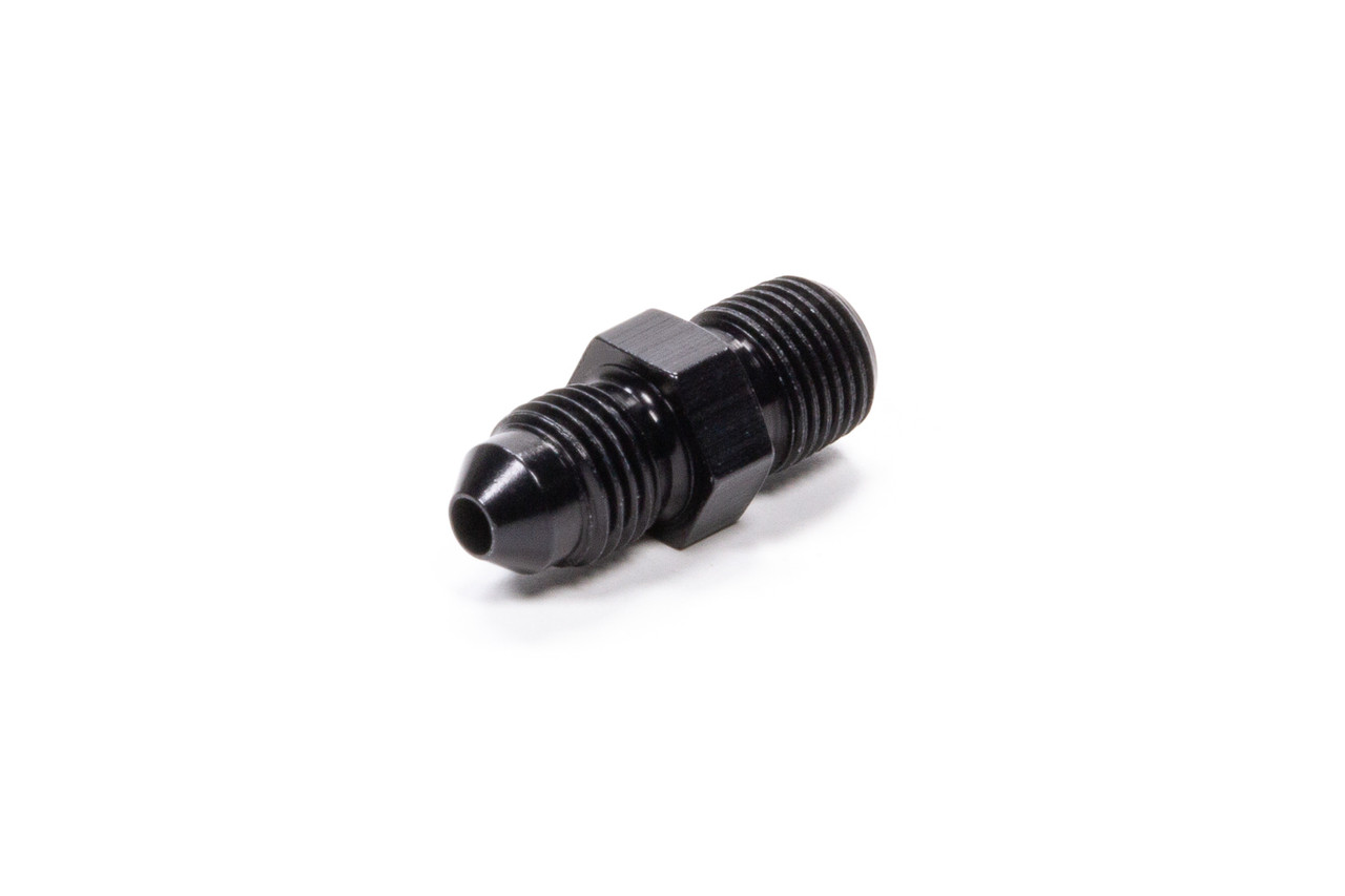 Fragola Straight Adapter Fitting #4 x 1/8 MPT Black 481604-BL