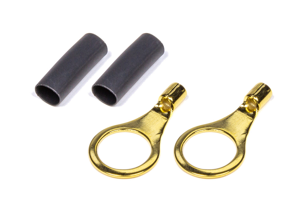 Quickcar Racing Products Ring Terminal 3/8 14-16 GA. Pair w/ Heat shrink 57-473