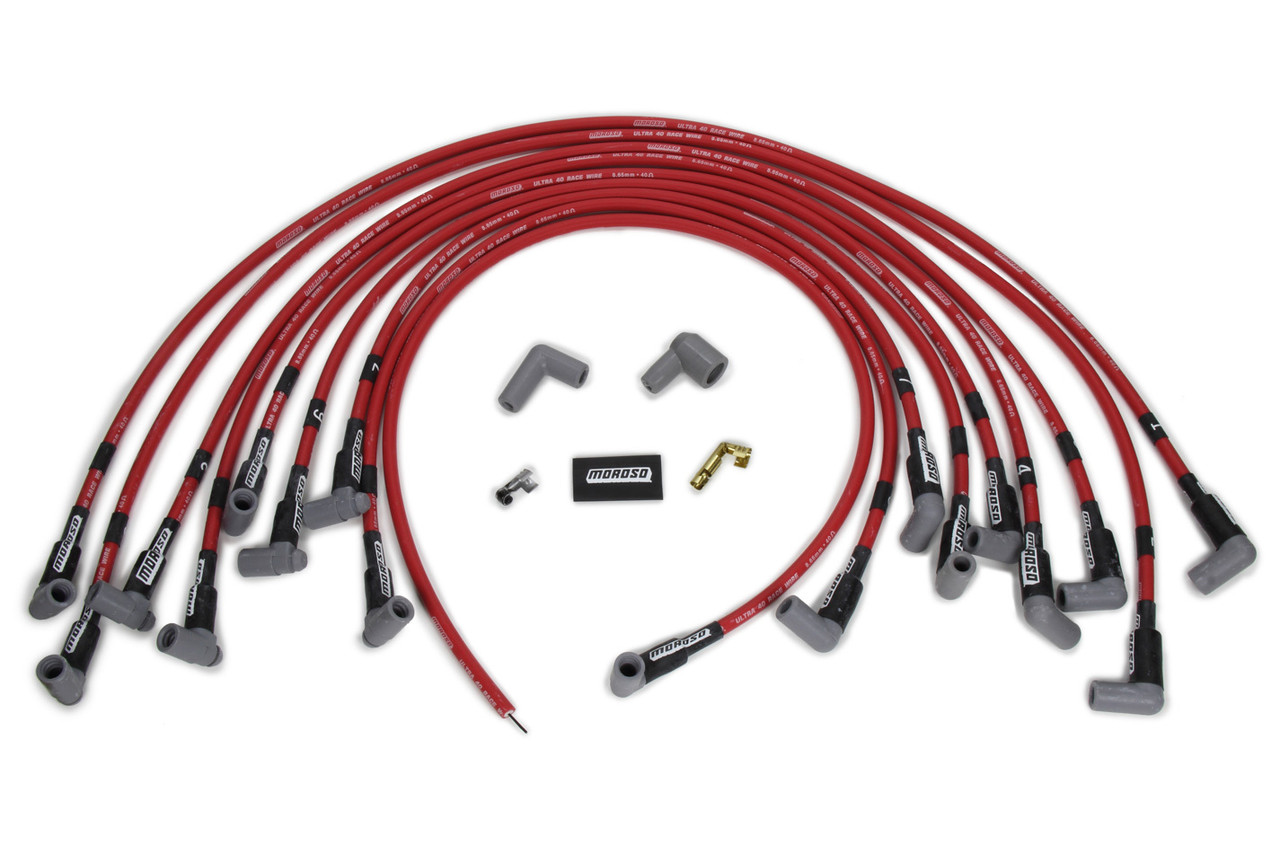 Moroso Ultra 40 Plug Wire Set BBC HEI - Red 73689