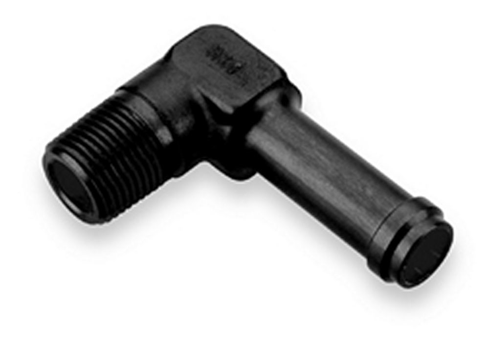 Earls 90 Deg 1/2 Id Hose to 3/8npt Fitting Black AT984208ERL