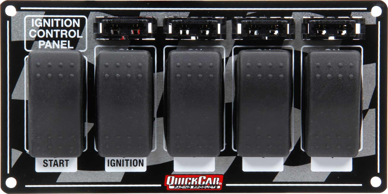 Quickcar Racing Products Ignition Panel w/ Rocker Switches and Fuses 52-163
