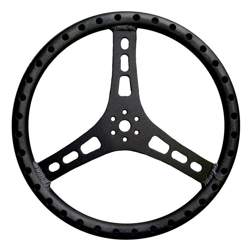 Triple X Race Components Steering Wheel 15in Dia 1-1/4in Tube Black ST-0002BLK