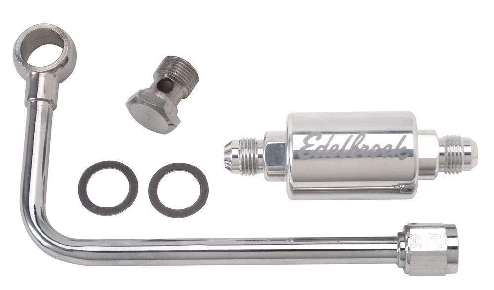 Edelbrock Polished Fuel Line and Filter Kit 8131