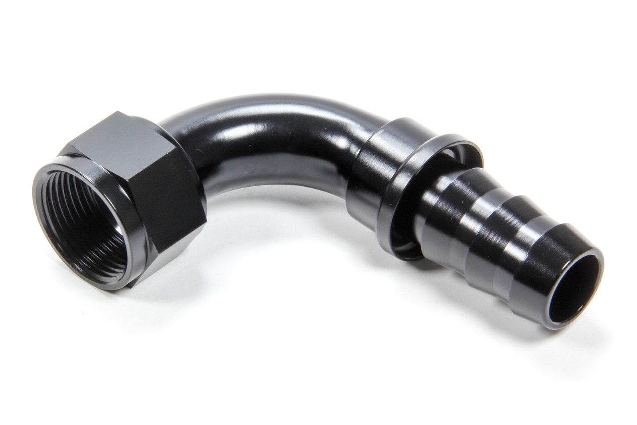 Triple X Race Components #16 90 Degree Hose End Push Lock HF-19016BLK