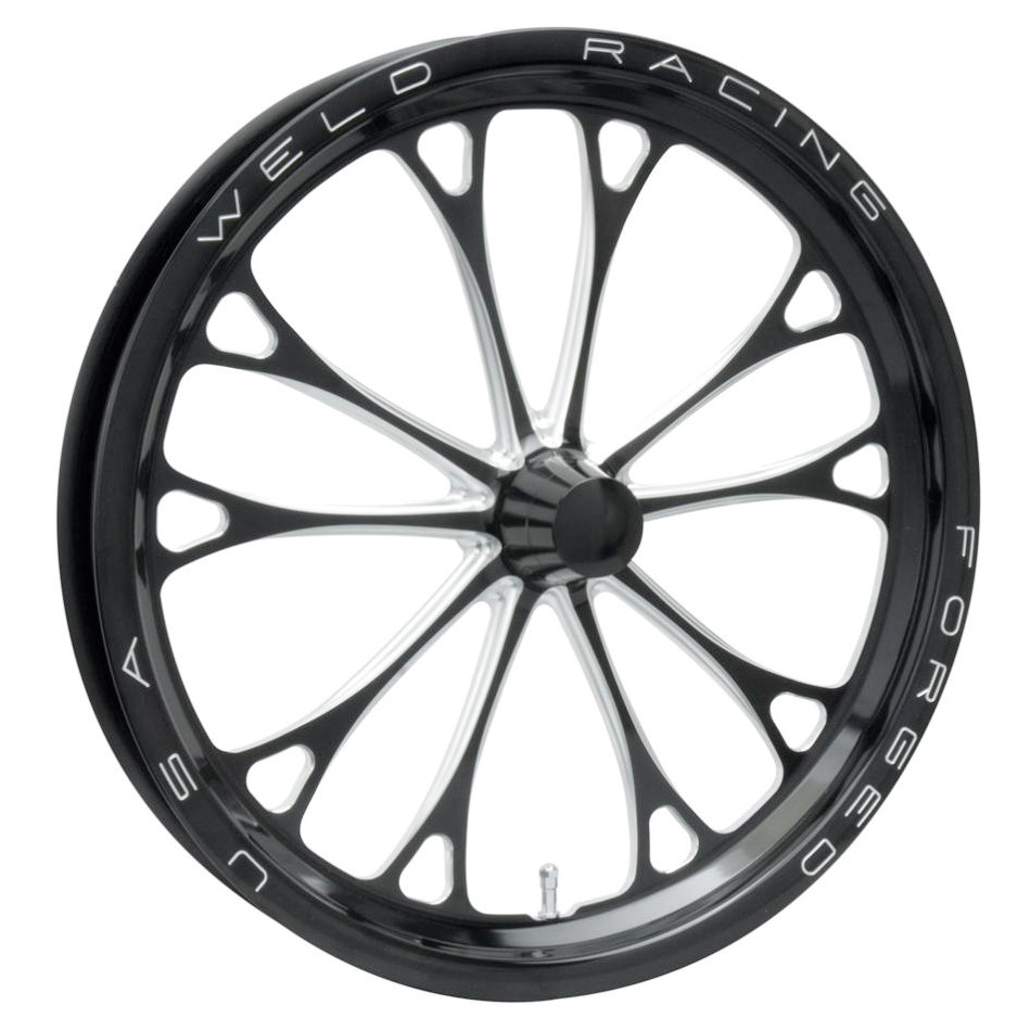 Weld Racing V-Series Frnt Drag Wheel Black 17x2.25 Anglia Mnt 84B-17000