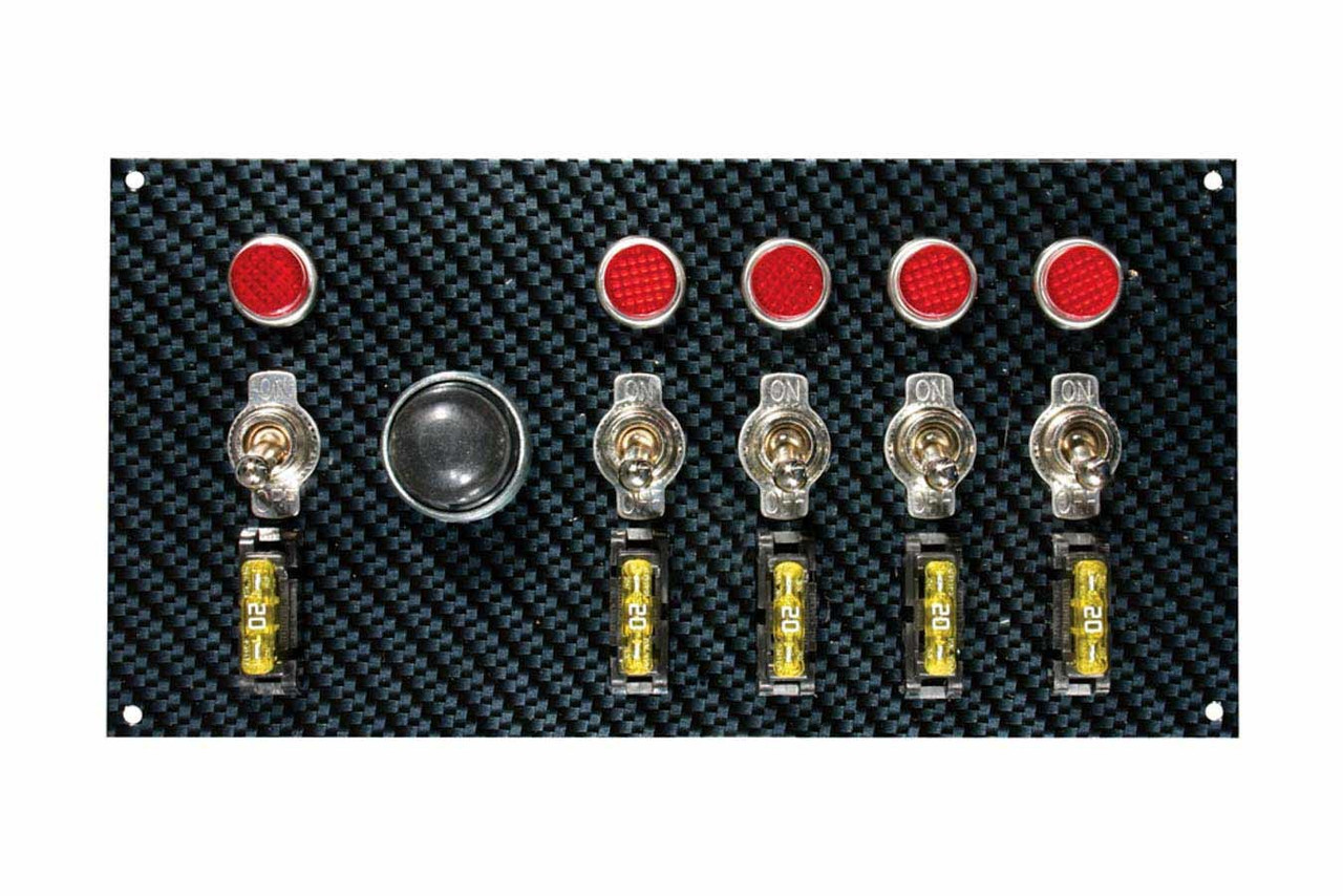 Moroso Fiber Design Switch Panel - Black/Black 74139