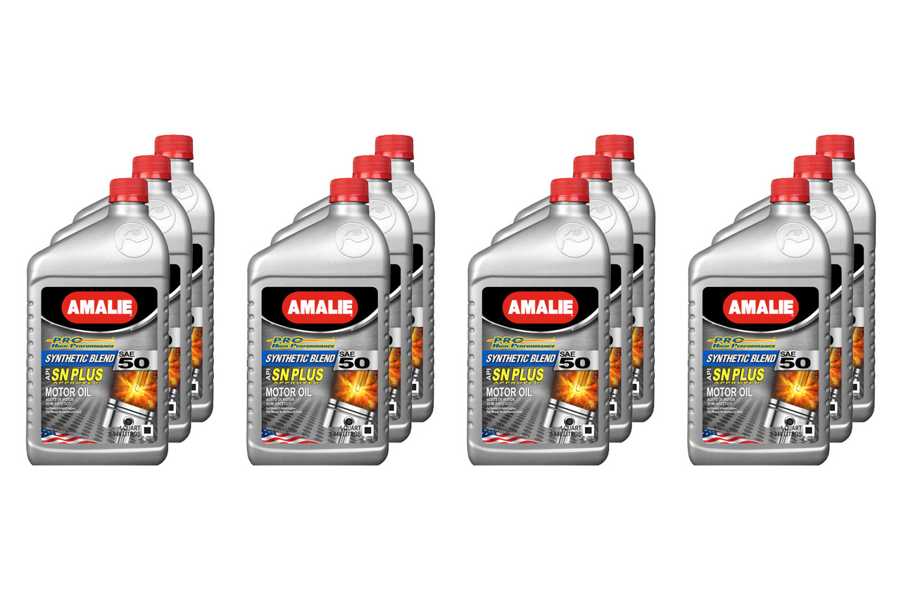Amalie PRO High Perf Syn Blend Oil 50W Case 12 x 1Qt 160-65656-56