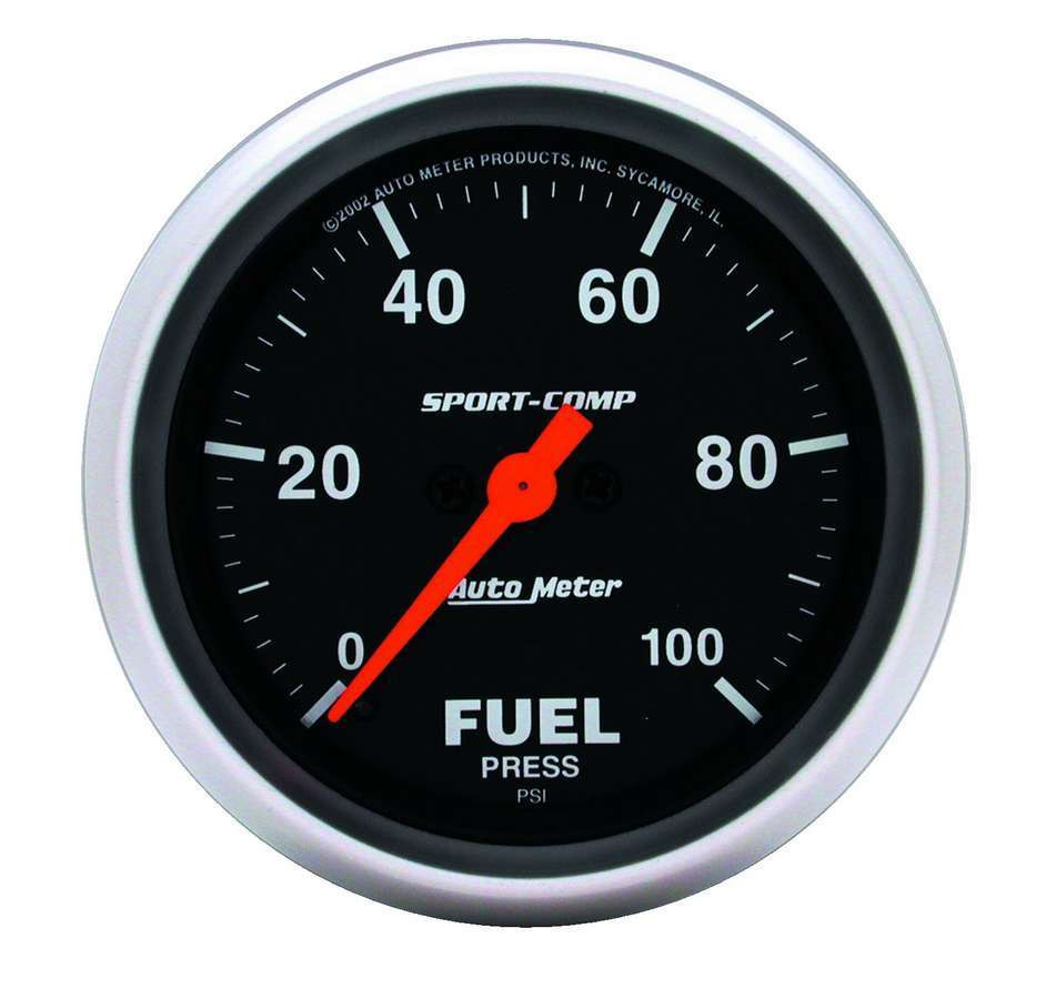 Autometer Sport Comp 2 5/8in Fuel 0-100 PSI Elec. 3563