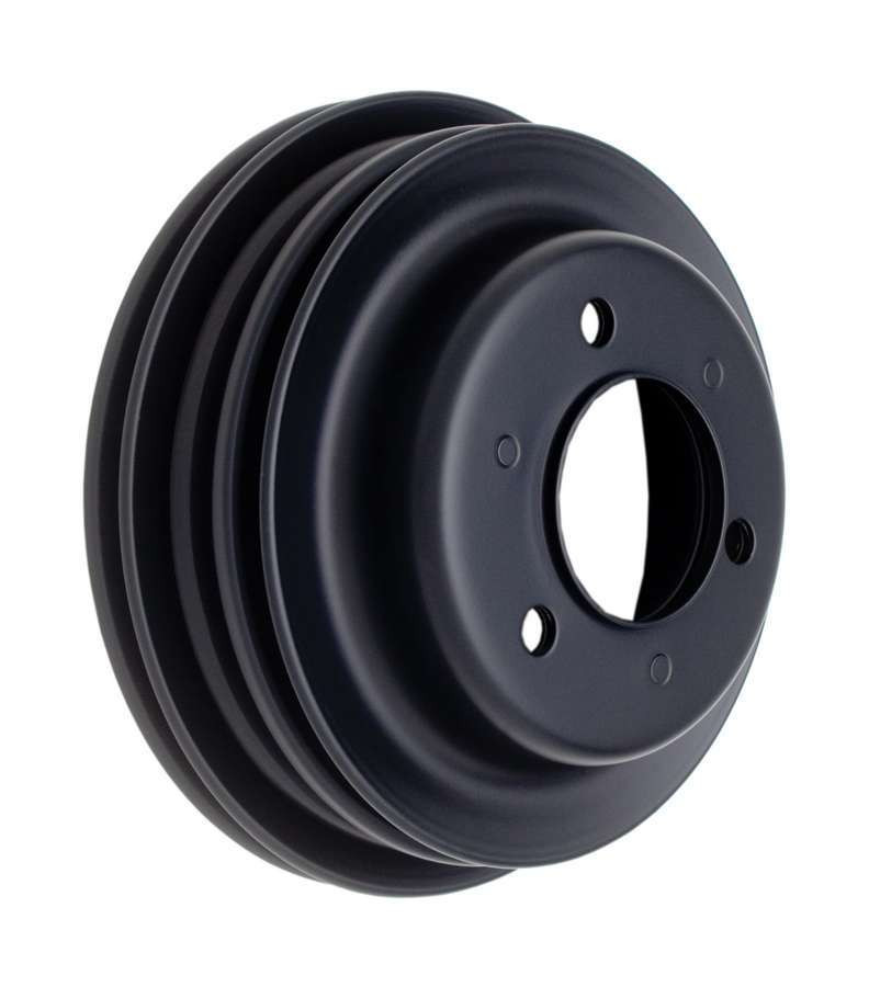 Trans-Dapt BBC LWP Crankshaft Pulley 3 Groove Black 8624