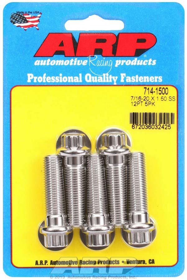 Arp Bolt Kit - SS 12pt 5pk 7/16-20 x 1.500 714-1500