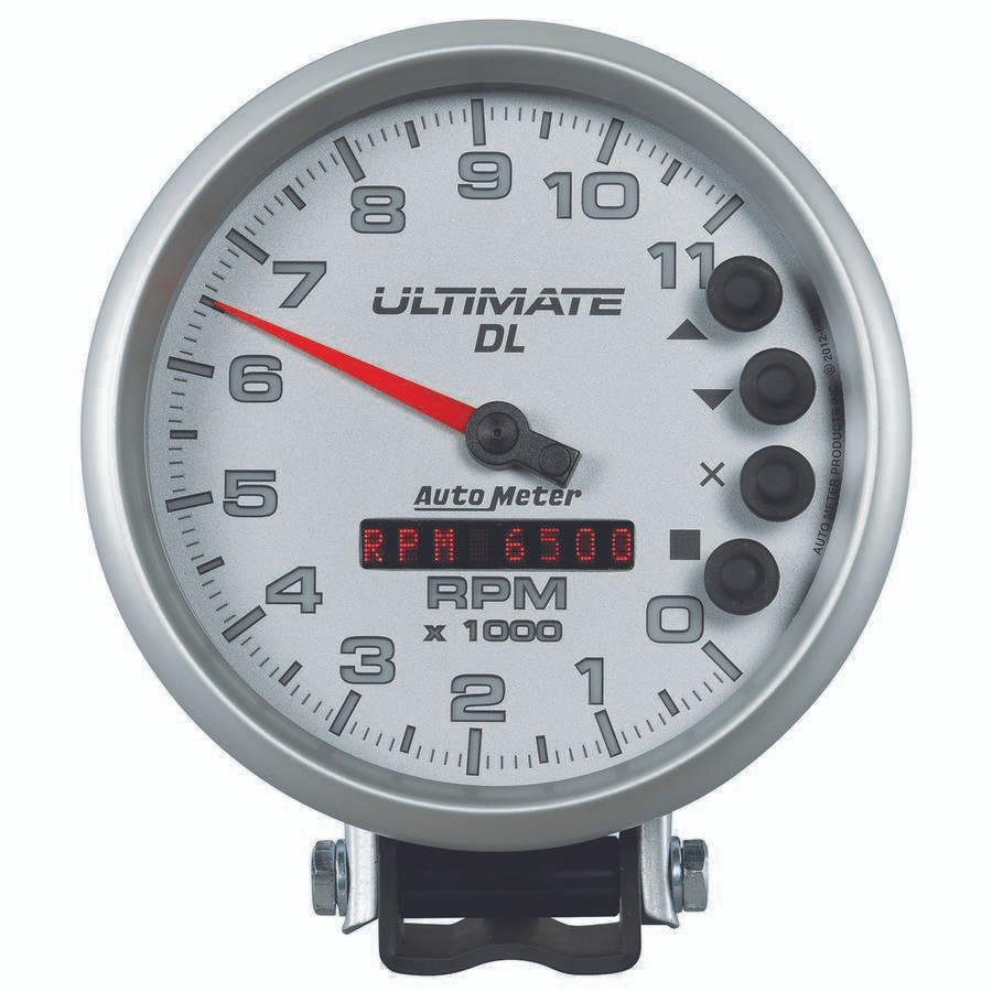 Autometer 5in Ultimate DL Tach 11000 RPM Silver 6895