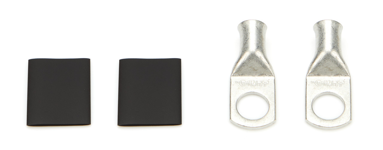 Quickcar Racing Products Power Ring 2 AWG 1/2in Hole Pair w/Heat Shrink 57-560