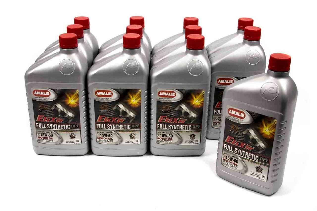 Amalie Elixir Full Synthetic 15w50 Oil Case 12x1Qt 160-75736-56
