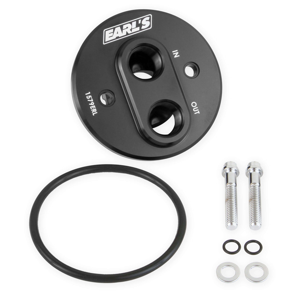 Earls Oil Filter Adapter Chevy V8 68-00 Billet Aluminum 1579ERL