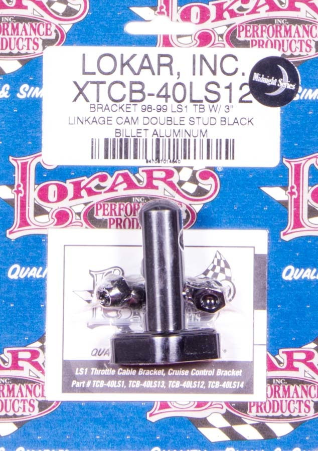Lokar LS1 Throtle Cable Brackt Black XTCB-40LS12