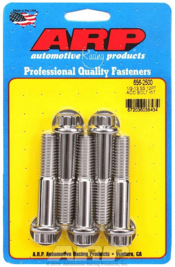 Arp S/S Bolt Kit - 12pt. (5) 1/2-13 x 2.500 656-2500