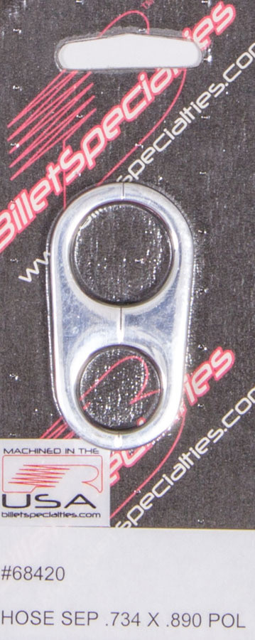 Billet Specialties Hose Separator .734x.890 Polished 68420
