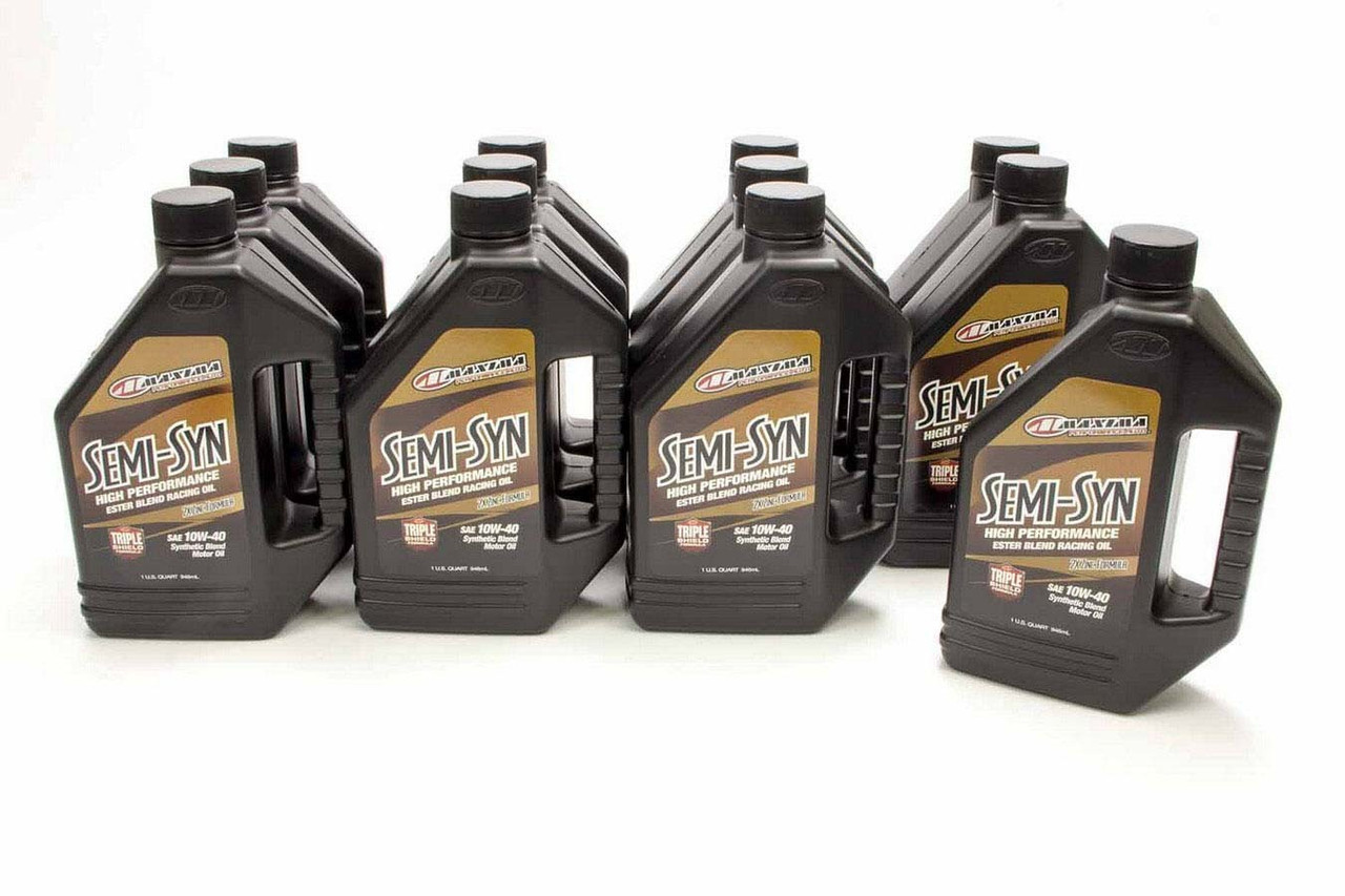 Maxima Racing Oils 10w40 Semi-Syn Oil Case 12x1 Quart 39-34901B