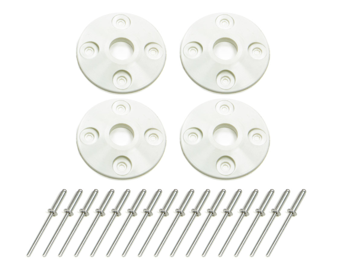 Dominator Racing Products Scuff Plate Plastic 4pk White 1202-WH