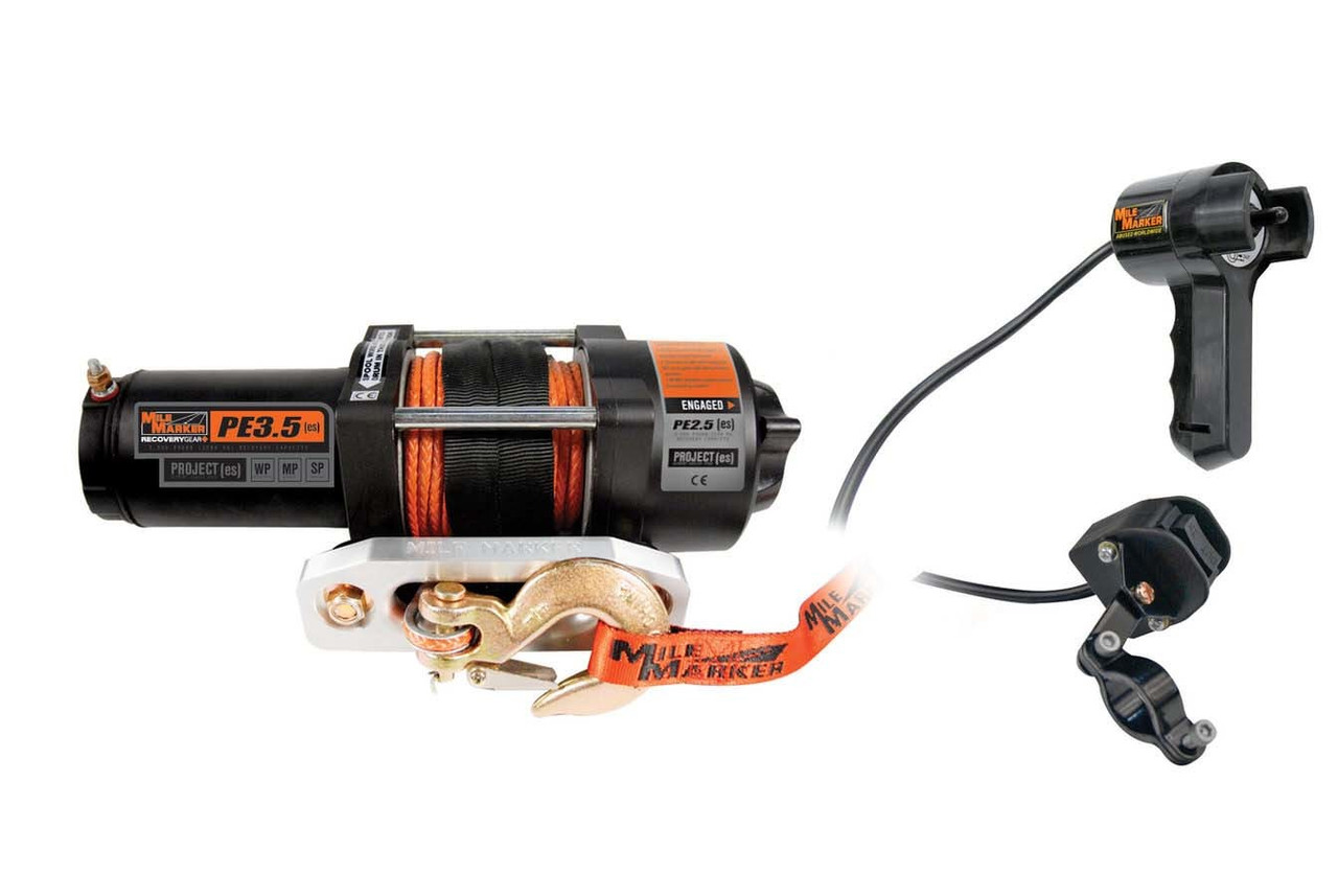 3500lb Winch w/Hawse Fairlead and 12' Remote