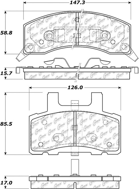 Centric Brake Parts C-TEK Ceramic Brake Pads with Shims 103.037