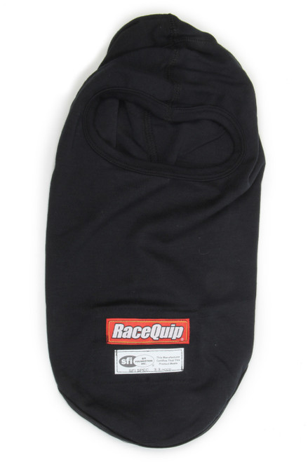 Racequip Headsock FR Black Single Layer SFI 3.3 433991