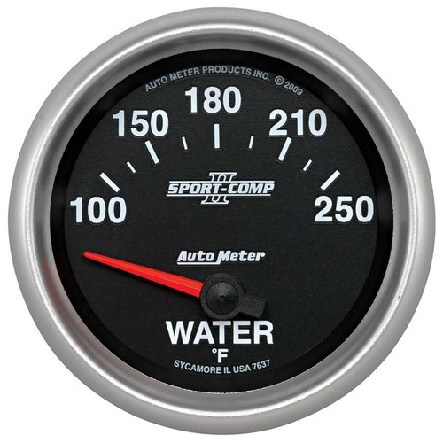 Autometer S/C II Water Temp Gauge 2-5/8 100-250F Electric 7637