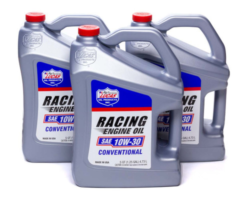 Lucas Oil SAE Racing Oil 10w30 Case 3 x 5qt Bottle 11017