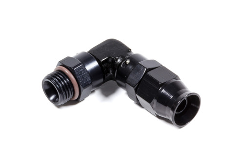 Fragola Hose Fitting #6 90 Deg to #6 ORB PTFE Black 689706-BL