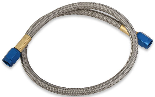 Nitrous Oxide Systems Braided Hose - 3an Blue Fittings 12in Long 15030NOS