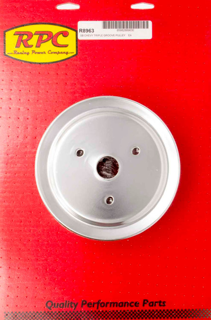 Racing Power Co-Packaged SBC SWP 3 Groove Crank Pulley R8963