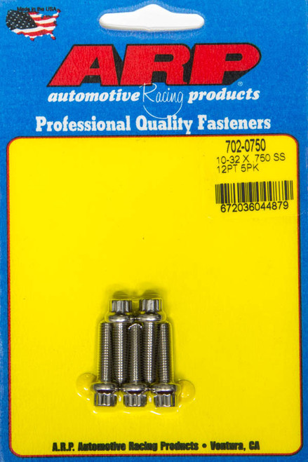 Arp S/S Bolt Kit -12pt (5pk) 10-32 x .750 702-0750