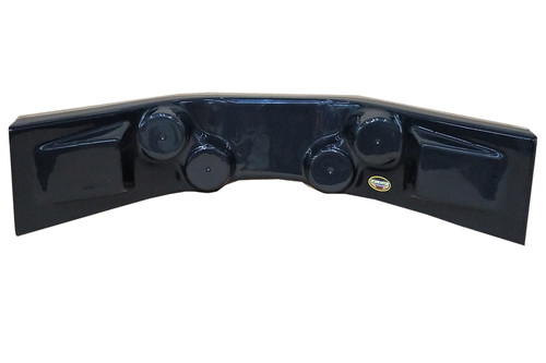 Dominator Racing Products Dash Panel Curved Black 30in w x 12in d x 6.5in 910-BK