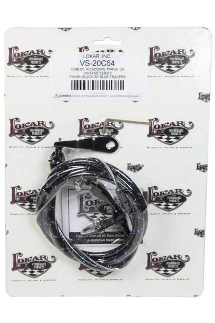 Lokar Vintage Series Ford C-6 Kickdown Cable Black VS-20C64