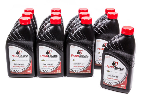 Penngrade Motor Oil 15w40 Racing Oil Cs/12Qt Partial Synthetic 71586