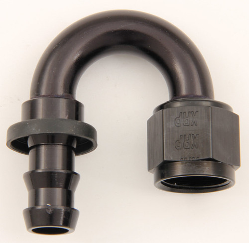 Xrp-Xtreme Racing Prod. #8 180 Deg Push-On Hose End Black 231808BB