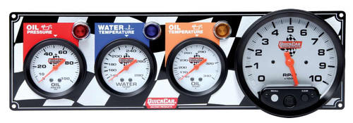 Quickcar Racing Products 3-1 Gauge Panel OP-WT-OT-Tach 61-6041