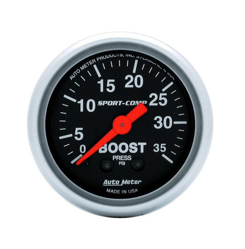 Autometer 2-1/16in Sport Comp 0-35 Boost Gauge 3304